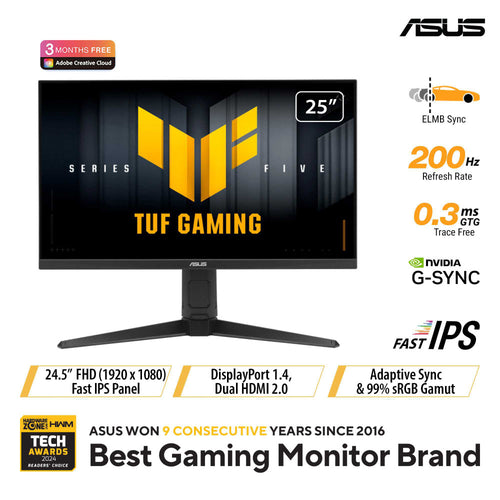 Asus TUF Gaming VG259QL5A - 24.5 FHD IPS 200Hz Gaming Monitor