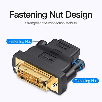 Vention ECDB0 DVI Male to HDMI Female Adapter Black
