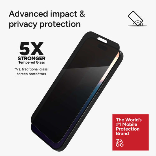 ZAGG iPhone 17 Air 6.6 (2025) Glass Elite Edge Privacy SCR ZG-100119409