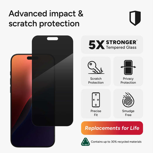 ZAGG iPhone 17 Air 6.6 (2025) Glass Elite Edge Privacy SCR ZG-100119409