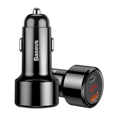 Baseus CCMLC20C-01 Type-c PD+QC Quick Car Charging 45W (Black)