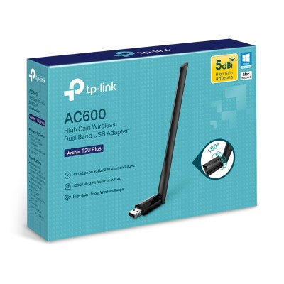 TP-Link Archer T2U Plus AC600 High Gain Wi-Fi Dual Band