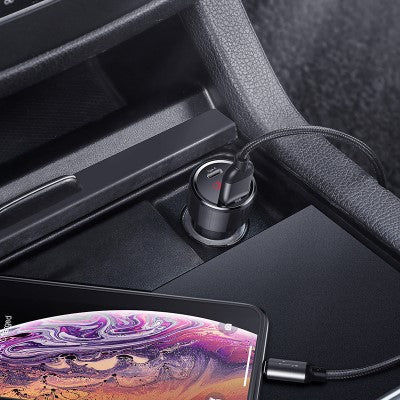 Baseus CCMLC20C-01 Type-c PD+QC Quick Car Charging 45W (Black)