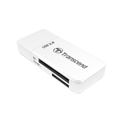 Trancend USB 3.0 SD and MicroSD Card Reader (White)