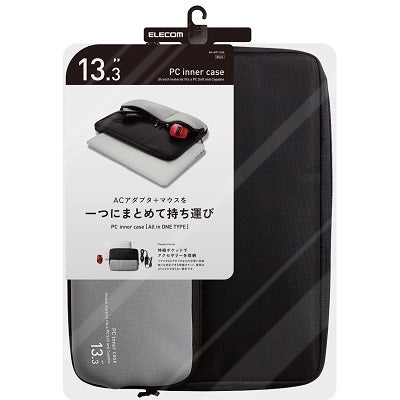 Elecom BM-IBPT13BK [Black]13.3-inch Inner Bag with Pocket