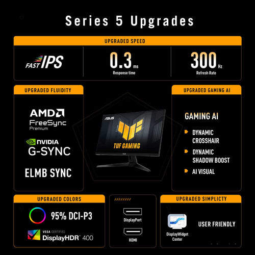 Asus TUF Gaming VG27AQ5A - 27 QHD IPS 210Hz (OC) Gaming Monitor