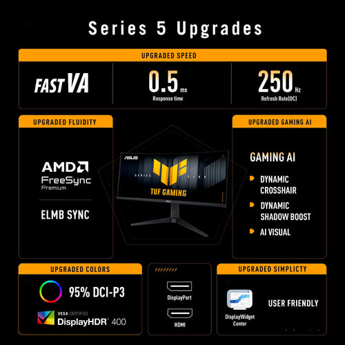 Asus TUF Gaming VG34WQML5A - 34 WQHD 250Hz (OC) Curved Gaming Monitor
