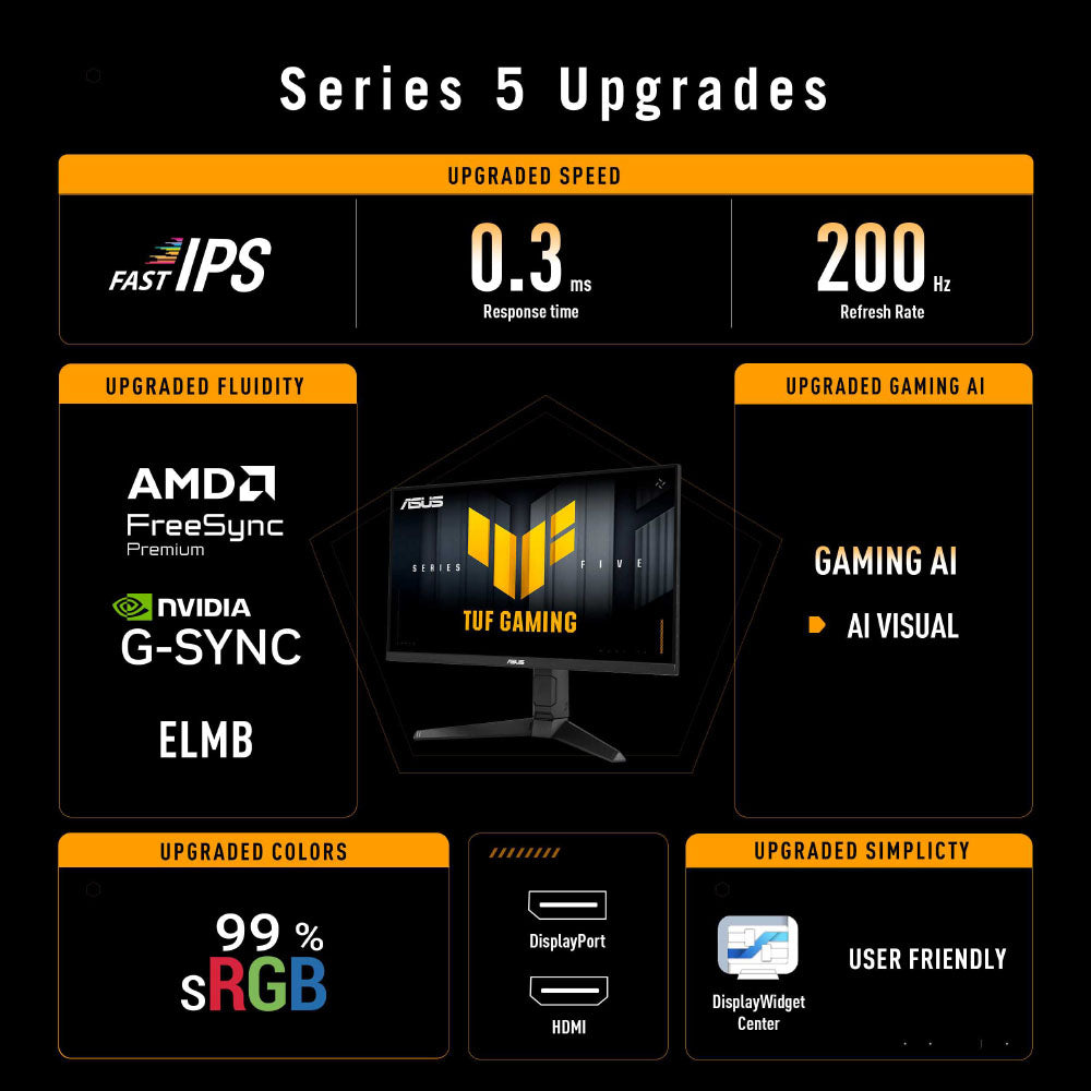 Asus TUF Gaming VG259QL5A - 24.5 FHD IPS 200Hz Gaming Monitor