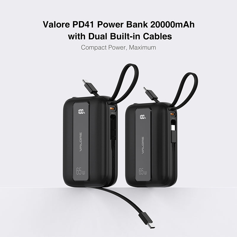 Valore PD65W 20000mAh Powerbank CCC Certified (PD41) - Black