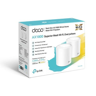 TP-Link Deco X20 AX1800 Whole Home Mesh Wi-Fi System (2-Pack)