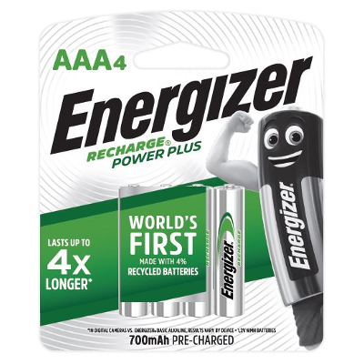 Energizer Recharge Universal AAA Rechargeable Batteries (4pcs)