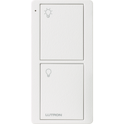 Lutron 2 button, light icons (White) PM2-2B-TAW-L01