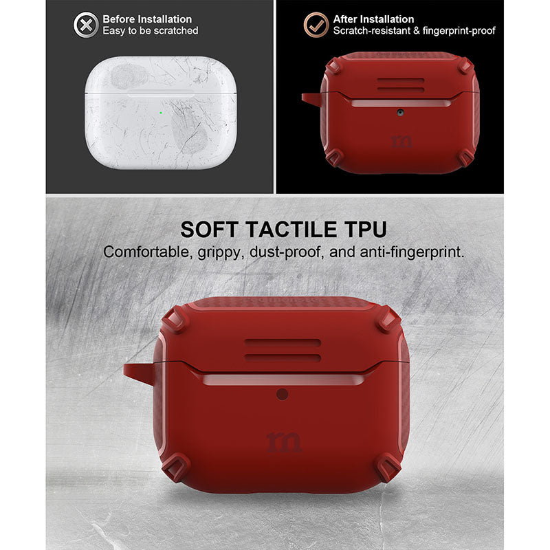 Redmonster Tough Naked Case For AirPods Pro (Red)