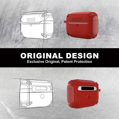 Redmonster Tough Naked Case For AirPods Pro (Red)