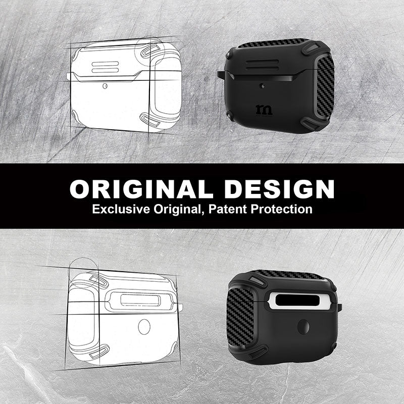 Redmonster Tough Naked Case For AirPods 3rd Generation (Black)