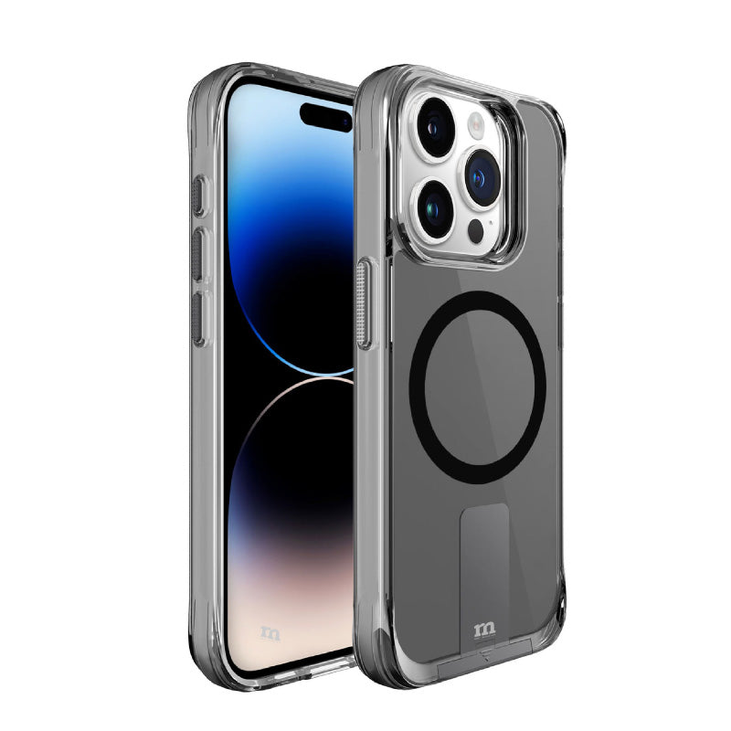 Redmonster iPhone 15 Pro (6.1“) Pure Mag-A Stand Grey Armour Tough Naked Hard