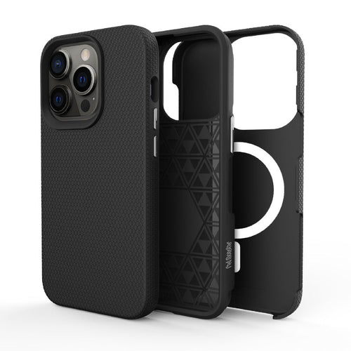 Redmonster iPhone 15 Pro (6.1“) Hybrid Mag Black Armour Tough Naked Hard