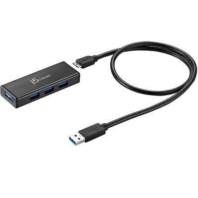 J5Create USB 3.0 4-port Mini Hub (JUH340) w Power Adapter