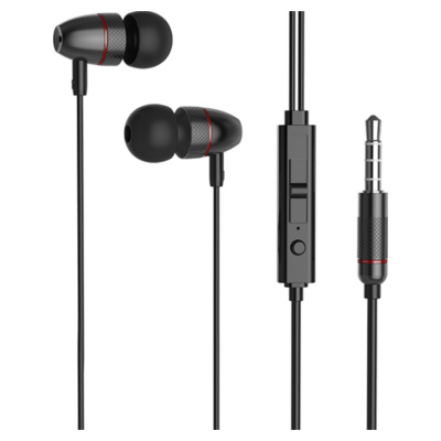 HOCO M59 Wired Earphones with mic (Black)