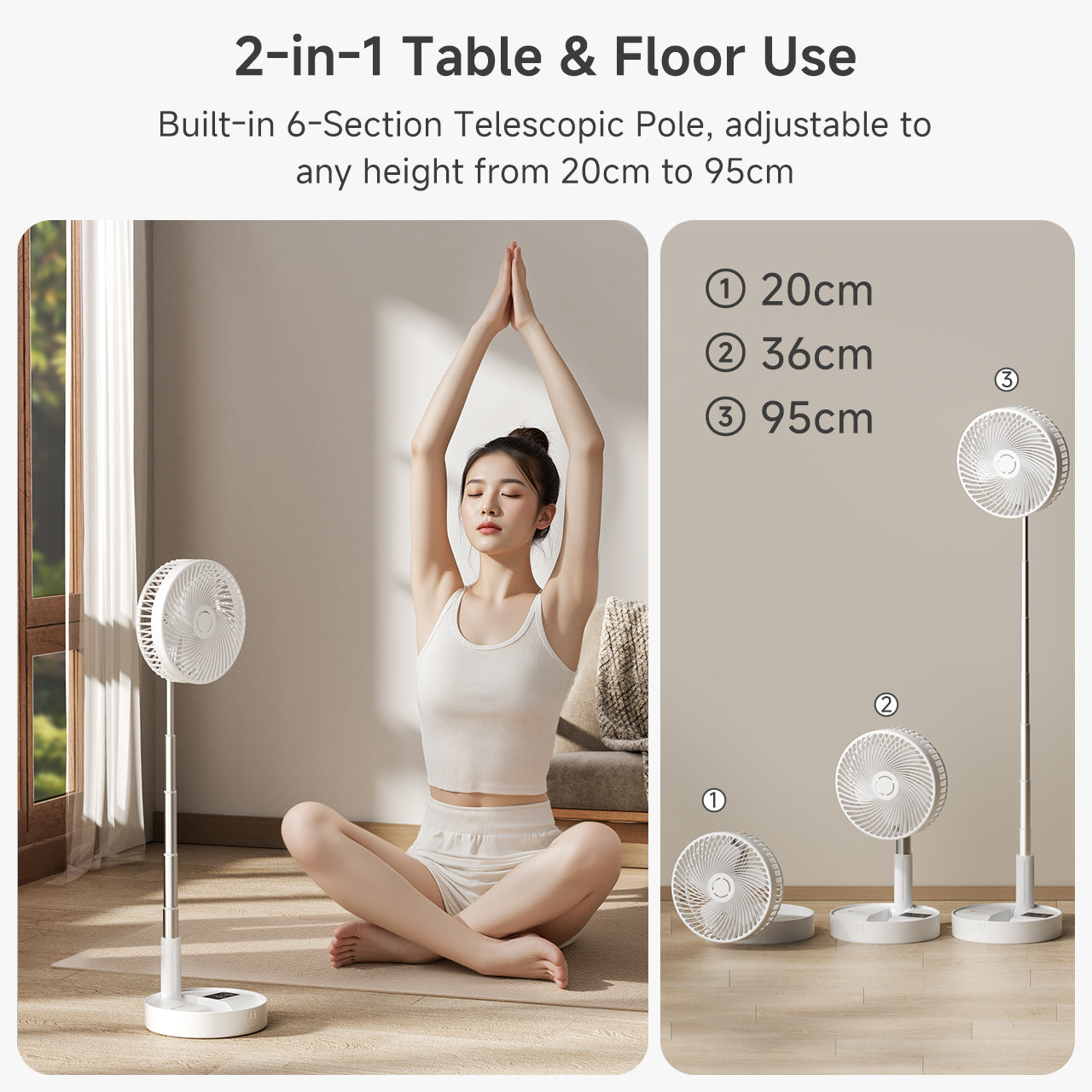 Simplus DFSH017WH00 Desktop and Floor Dual-Purpose Fan