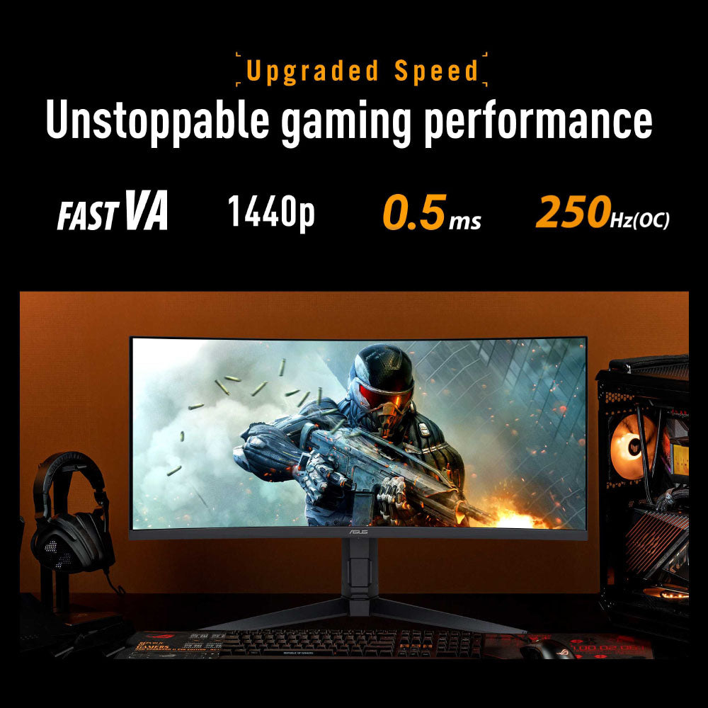 Asus TUF Gaming VG34WQML5A - 34 WQHD 250Hz (OC) Curved Gaming Monitor