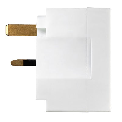 Masterplug MSF3-MPA 3 Way Fused Adapter (White)