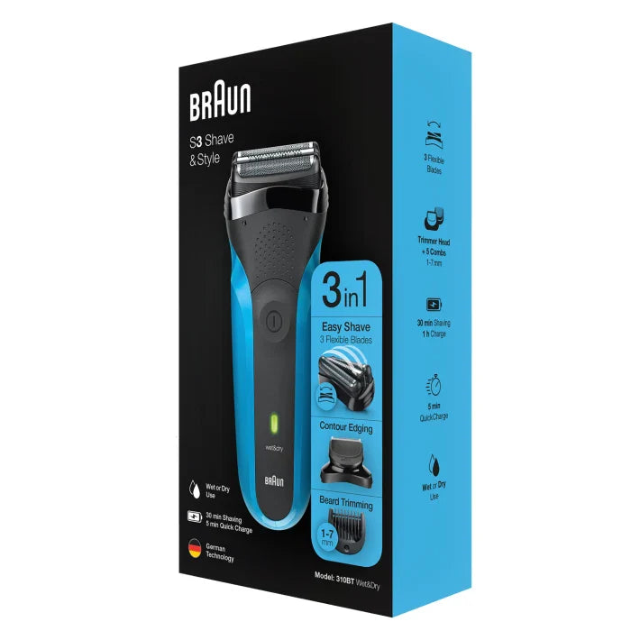 Braun Series 3 310BT Rechargeable Shave& Style Electric Shaver
