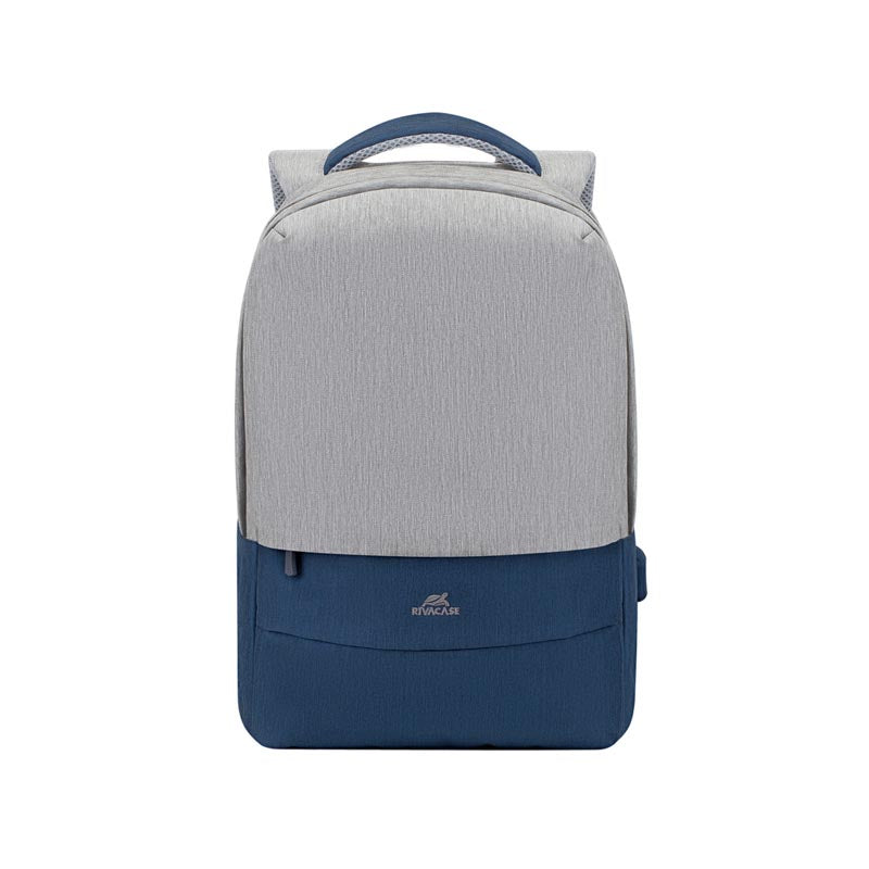 Rivacase Prater Anti-Theft Laptop backpack 15.6, Grey/Blue