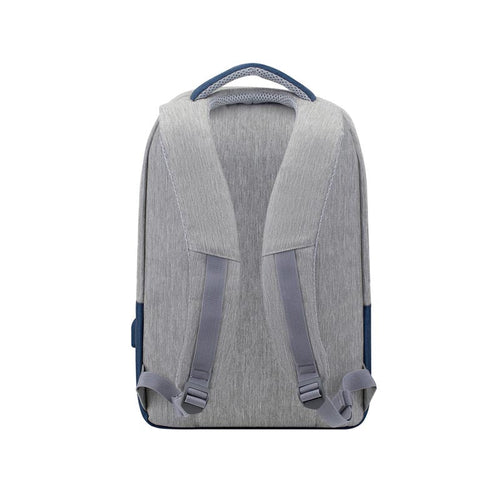Rivacase Prater Anti-Theft Laptop backpack 15.6, Grey/Blue