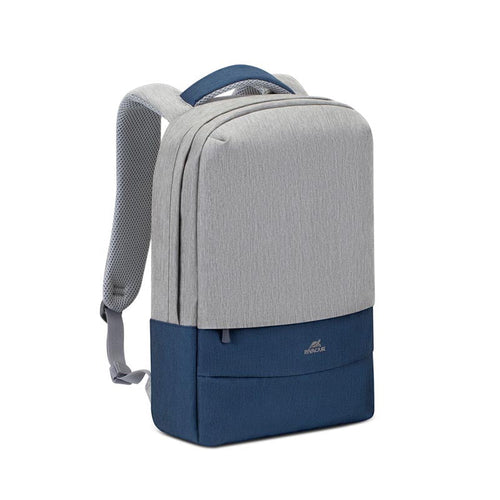 Rivacase Prater Anti-Theft Laptop backpack 15.6, Grey/Blue