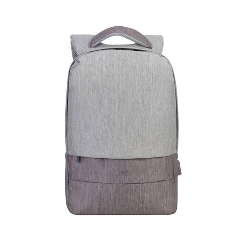 Rivacase Prater Anti-Theft Laptop backpack 15.6, Grey/Mocha