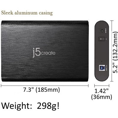 J5Create 3.5 SATA to USB 3.0 External Hard Drive Enclosure (JEE351-1O)