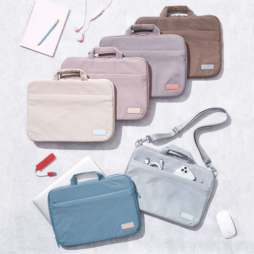 Elecom 14-inch PC Inner Bag with Shoulder Strap (Latte brown)