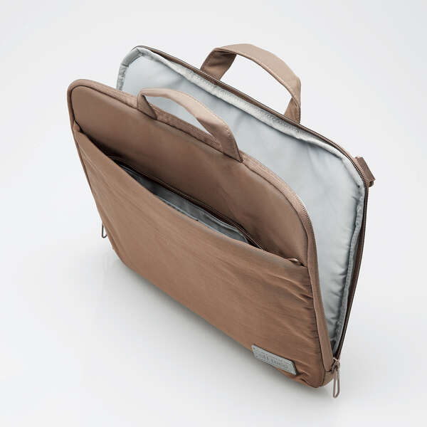 Elecom 14-inch PC Inner Bag with Shoulder Strap (Latte brown)