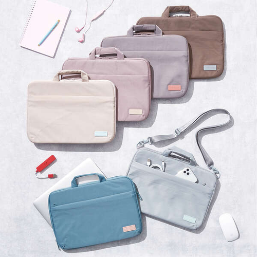 Elecom 14-inch PC Inner Bag with Shoulder Strap (Stone blue)