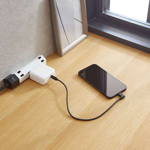 Elecom Anti-Bacterial 1.2m L-Shaped USB-C To Lightning Cable (Black)