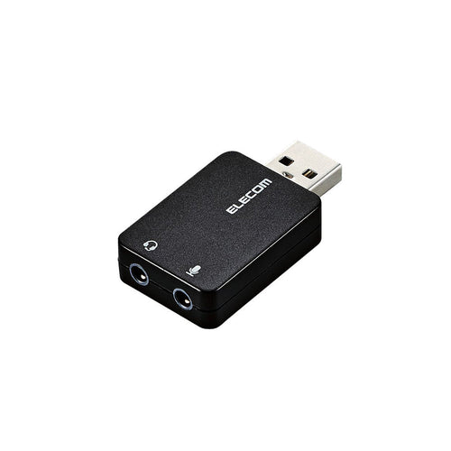 Elecom USB-AADC01BK USB Audio Converson Adapter (Black)
