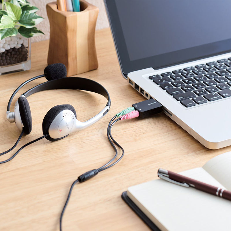 Elecom USB-AADC01BK USB Audio Converson Adapter (Black)