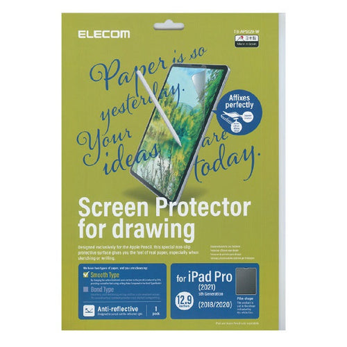 Elecom TB-APS129-W iPad Pro 12.9 inch (2021) Paper Like Film (Smooth)