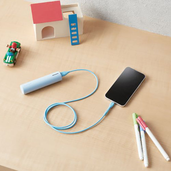 Elecom 1m USB-A To Lightning Easy Grip Cable (Light Blue)