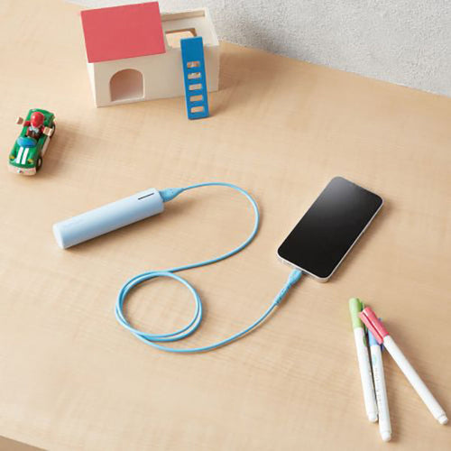 Elecom 1m USB-A To Lightning Easy Grip Cable (Light Blue)