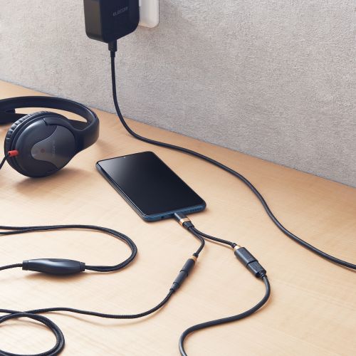 Elecom MPA-C35CSDPDBK High Res Adaptive USB Type C Conversion PD 27W (Black)