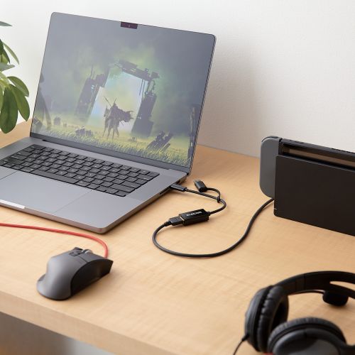 Elecom AD-HDMICAPBK USB C/USB A connector 4K HDMI Adapter