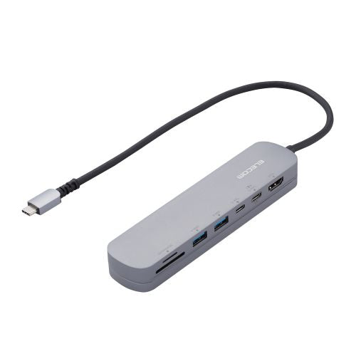 Elecom DST-C20SV USB C Docking Station Usb-A×2 Hdmi×1 Usb-C×2 Sd+Microsd Magnet Stand