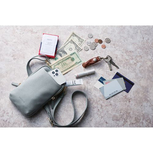 Elecom P-MAP01BU Smartphone Shoulder Pouch with Zipper (Blue)