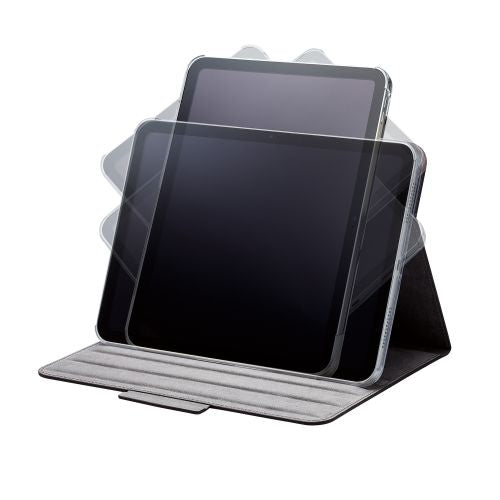 Elecom iPad 10.9-inch (Gen10) Soft Leather Case 360° Pencil Holder Bk