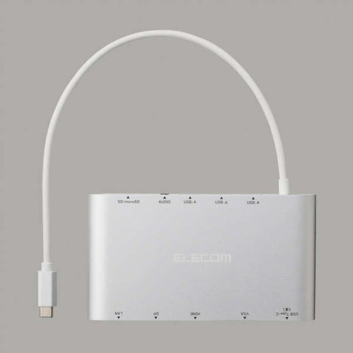 Elecom DST-C28SV 11 in 1 Docking Station HDMI/DP/VGA/3X USB3.2(Gen 1)/Lan Port/SD & Micro SD  PD100W