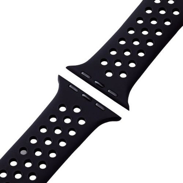 Elecom AW-45BDSCNBK 42mm-49mm for Apple Watch Band Silicone (Black)