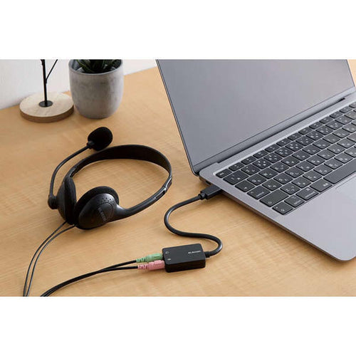 Elecom USB-CADC02BK USB C Audio Converter