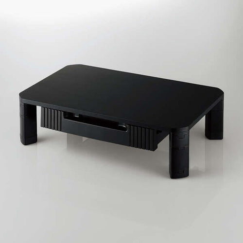 Elecom PCA-DPSP4830BK Monitor Stand with Drawer (Black)